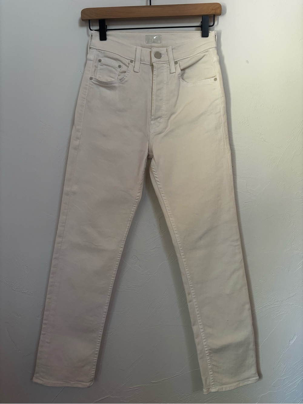 MOTHER The Tomcat Ankle Jeans Cream Puffs Size 25
